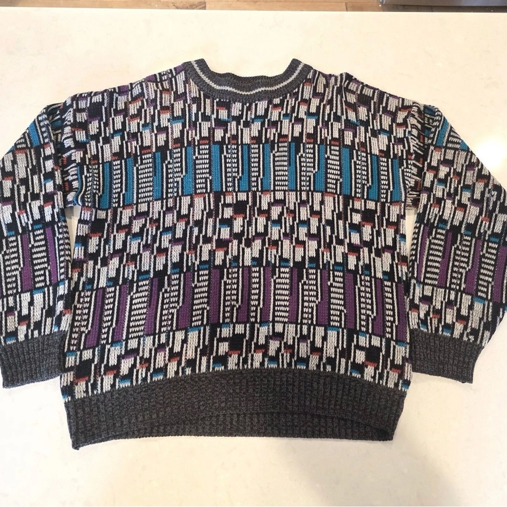 Geometric Patterned Sweater - Multicolor - image 1